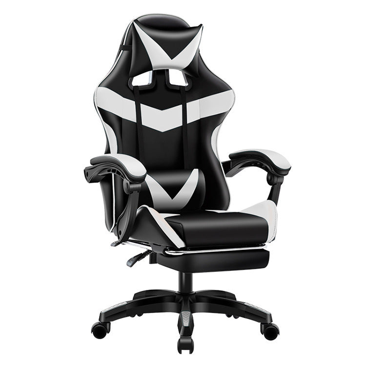 Ergonomic gaming chair with reclining and lift functions, designed for both home and office use.