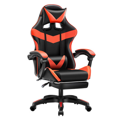 Ergonomic gaming chair with reclining and lift functions, designed for both home and office use.